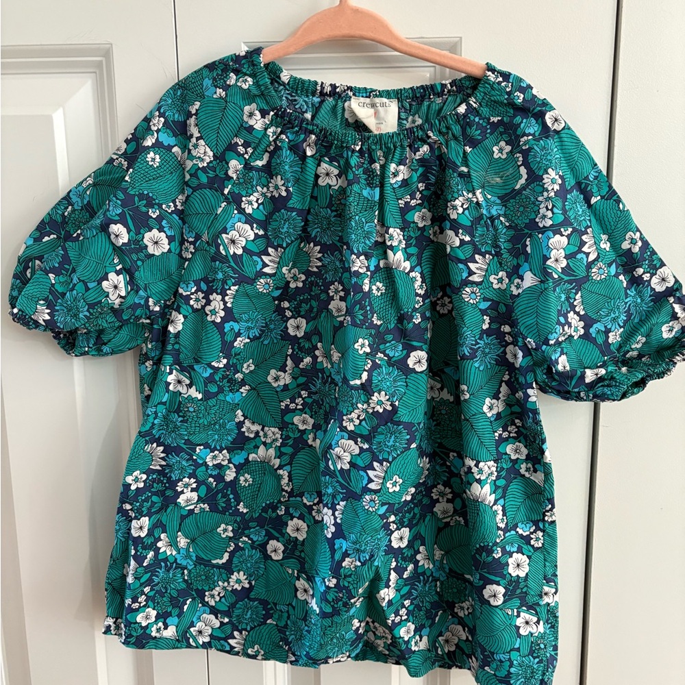 Crewcuts Floral Green Toddler Top S (6-7)